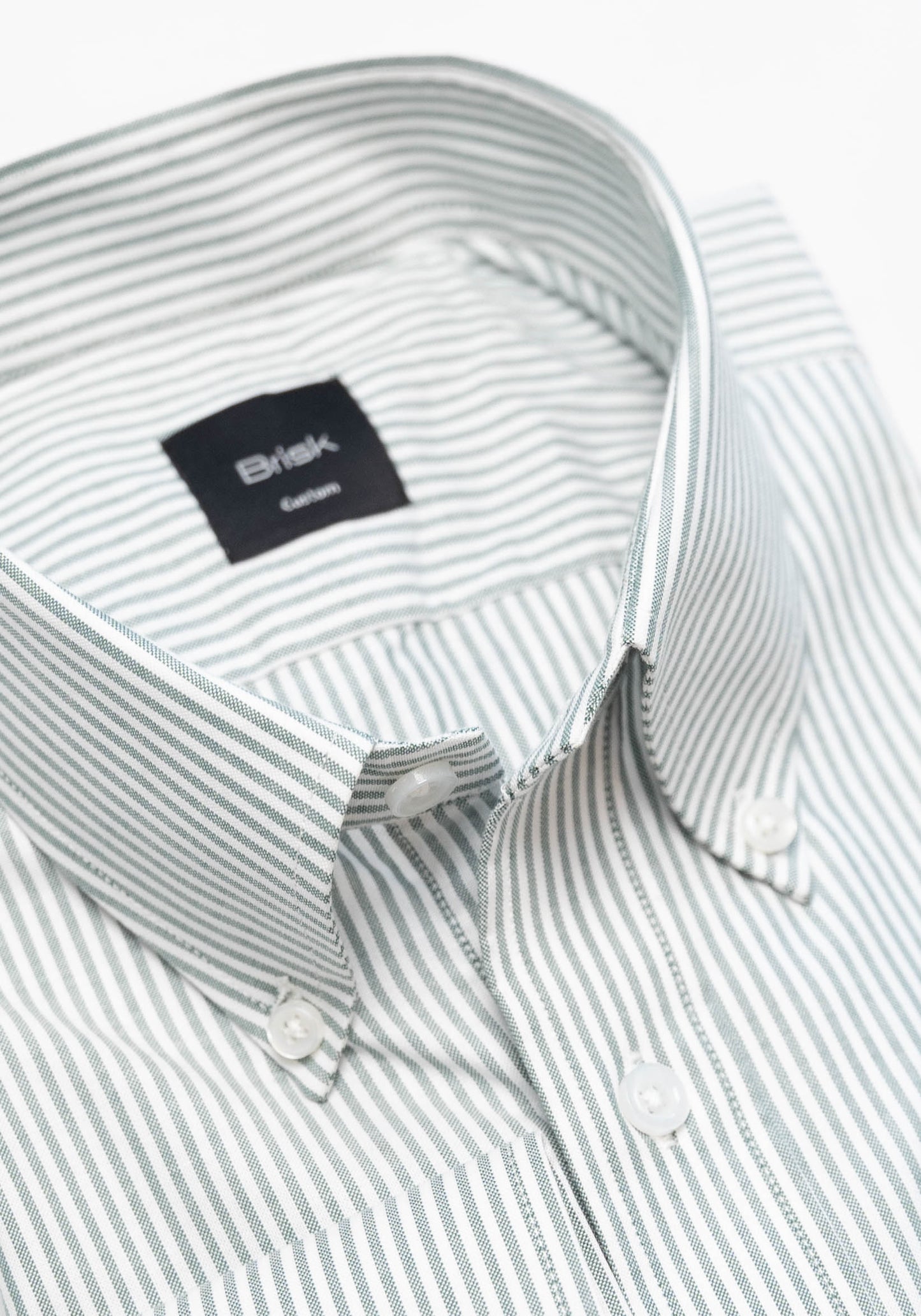 Soft Green Oxford Stripes Shirt-1