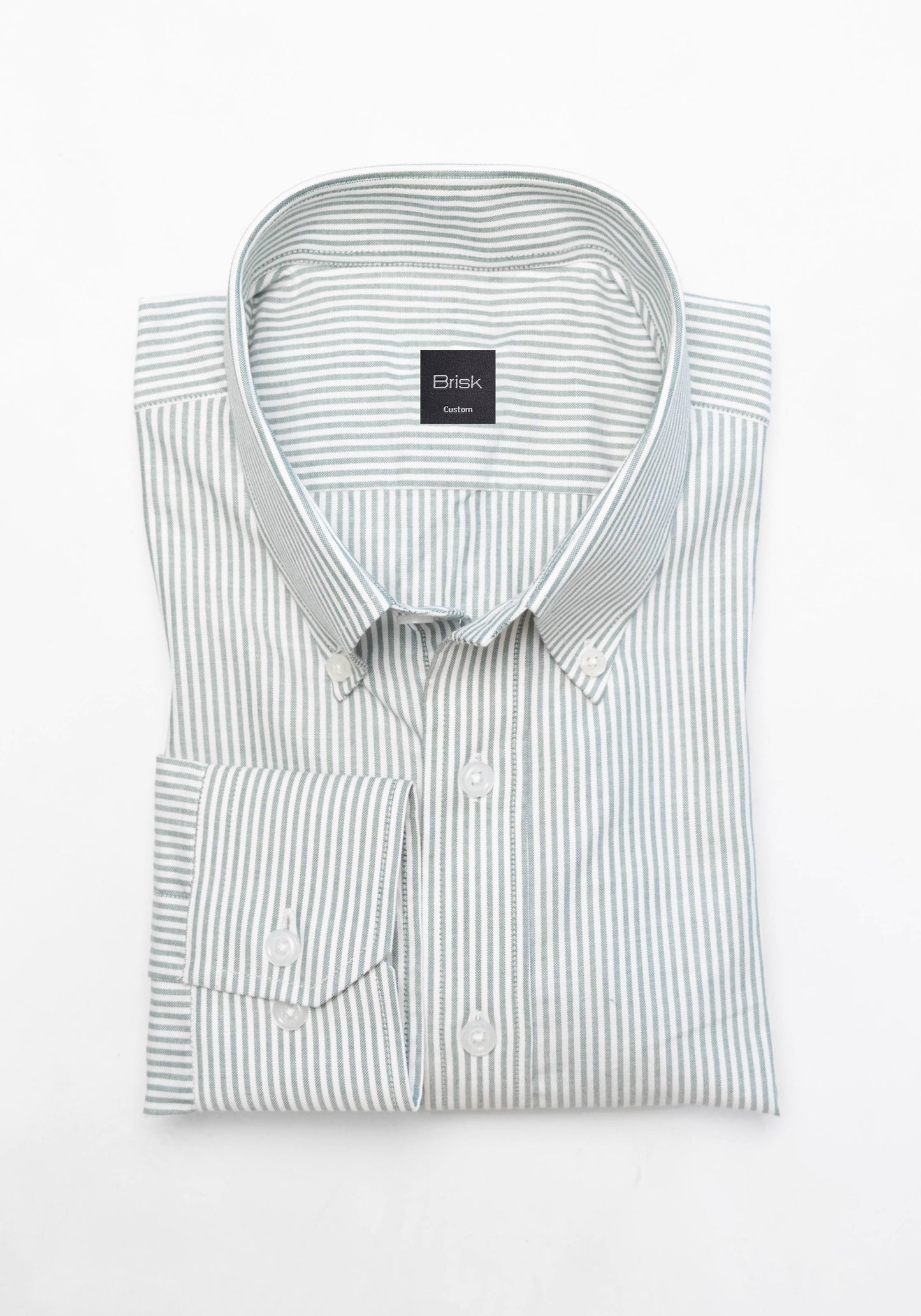 Soft Green Oxford Stripes Shirt