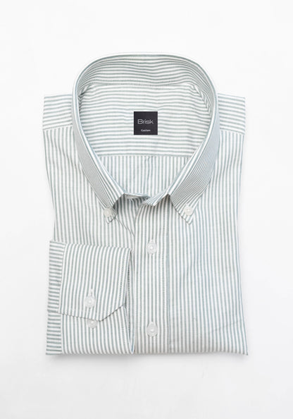 Soft Green Oxford Stripes Shirt