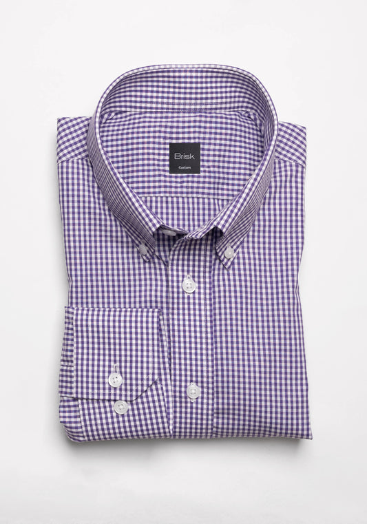Soft Purple Gingham Shirt