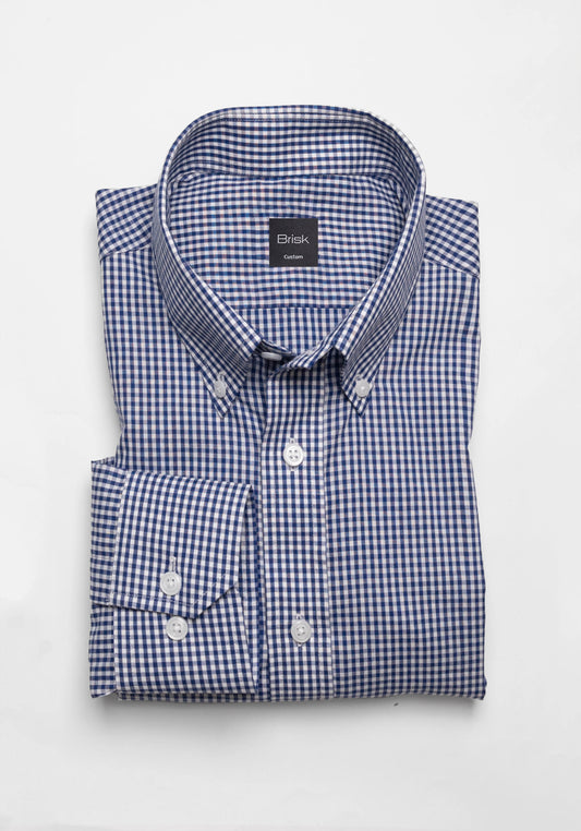 Soft Royal Blue Gingham Shirt