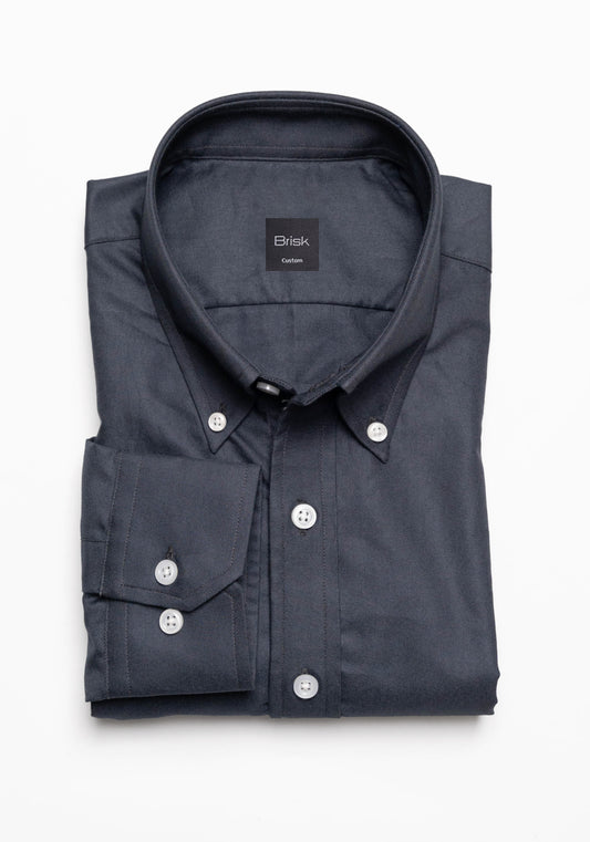 Super Crisp Charcoal Grey Oxford-Heavyweight Shirt