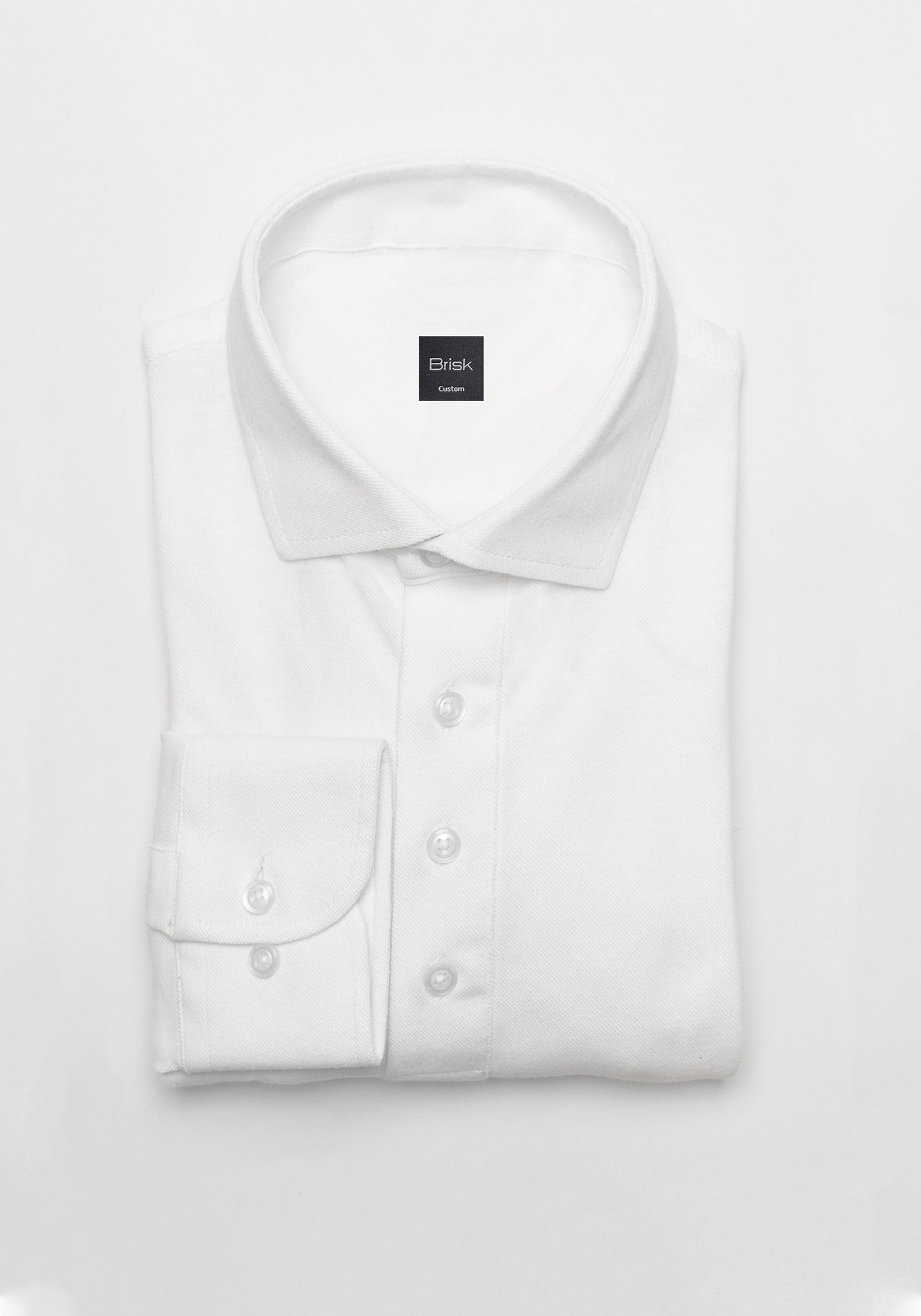 White Feather Soft Piqué Popover Full Sleeve Polo Shirt-1