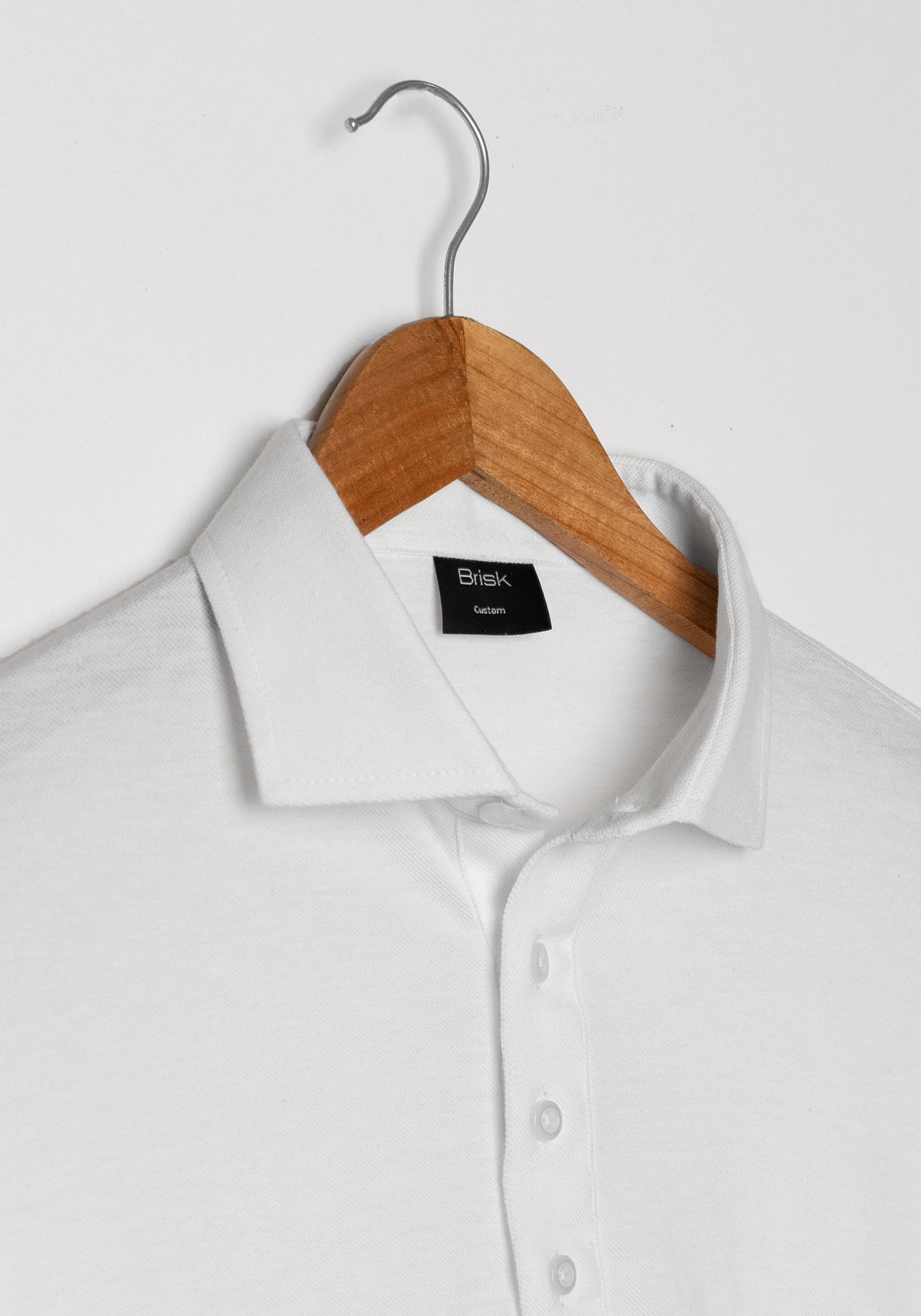 White Feather Soft Piqué Popover Full Sleeve Polo Shirt-3