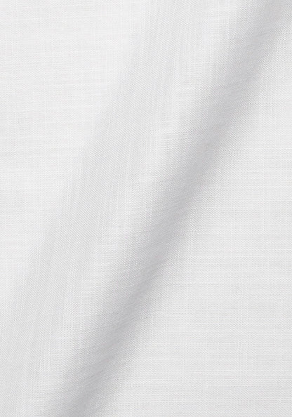 White Sheer Ultra Lightweight Summer Cotton Linen Shirt - Camp Collar
