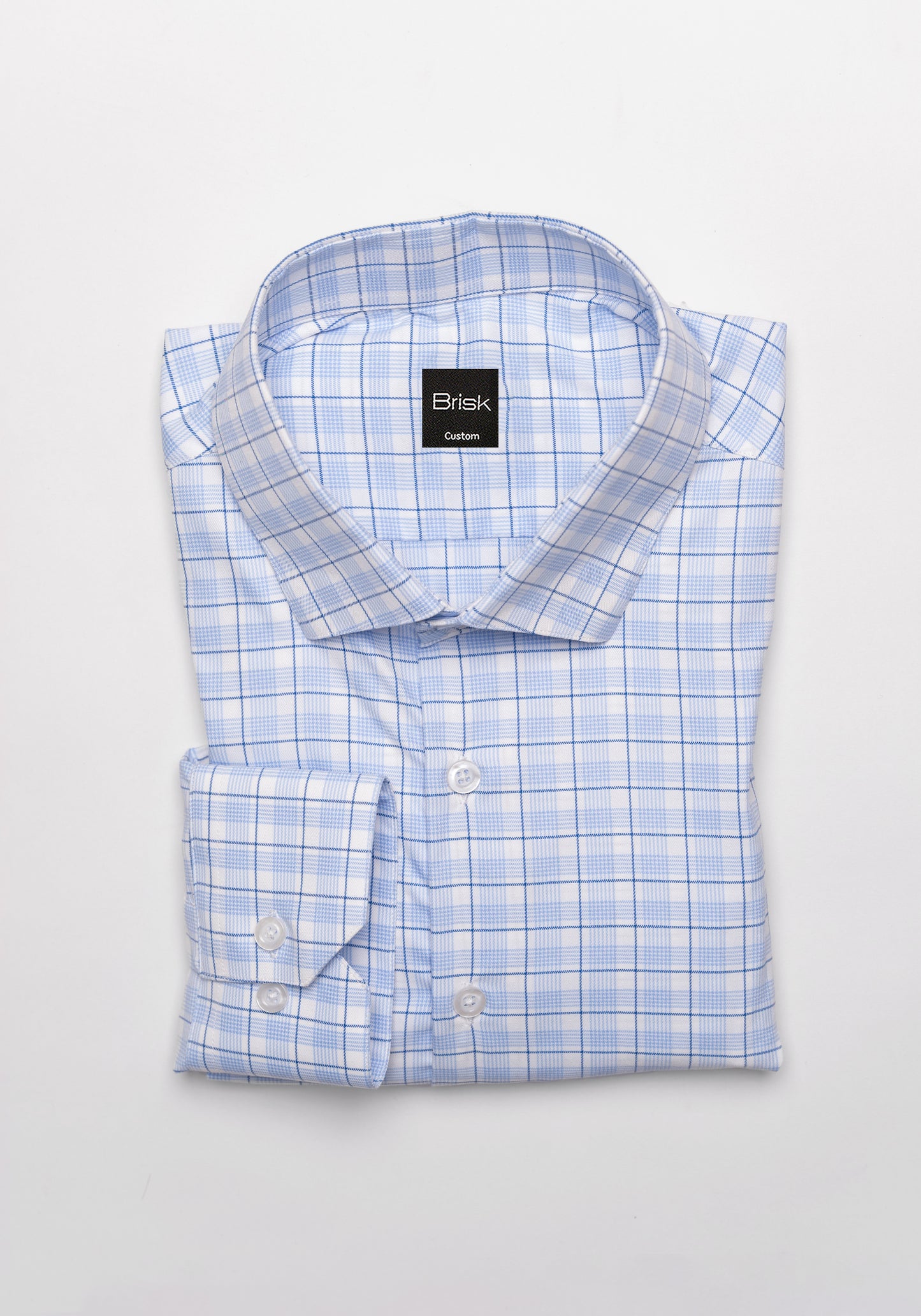 Blue Super Soft Tartan Performance Stretch Shirt - Sale