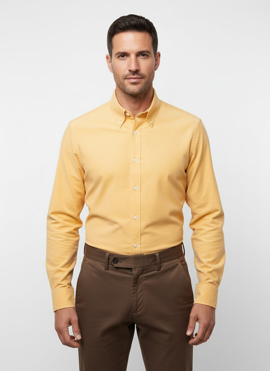 Yellow Soft Corduroy Shirt