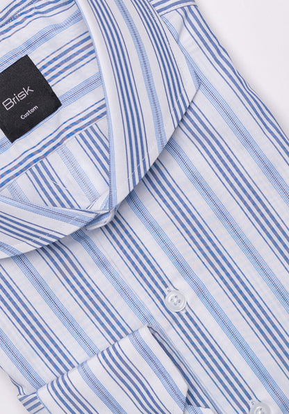 Multi Blue Stripes Shirt - Wrinkle Resistant - SALE