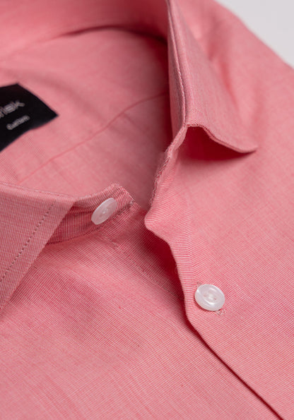 Salmon Pink End-On-End Shirt - Cut Away Classic Collar