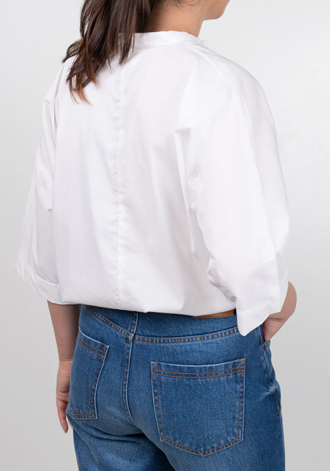 WHITE BOXY FIT SHIRT