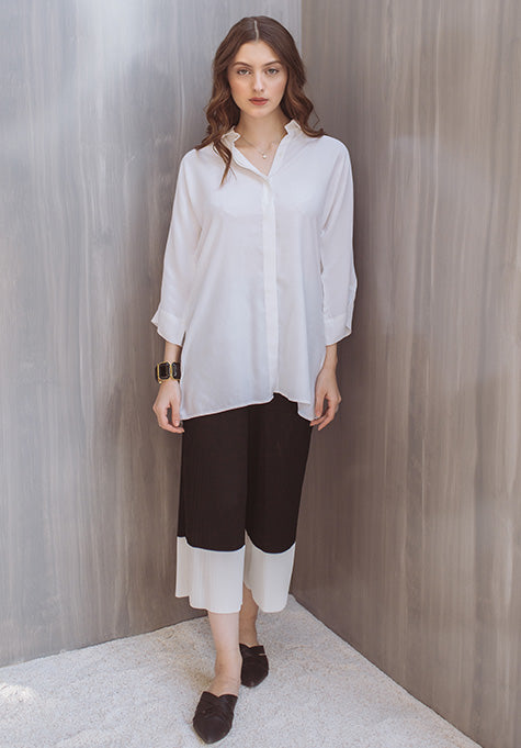 PEARL WHITE SILK SHIRT