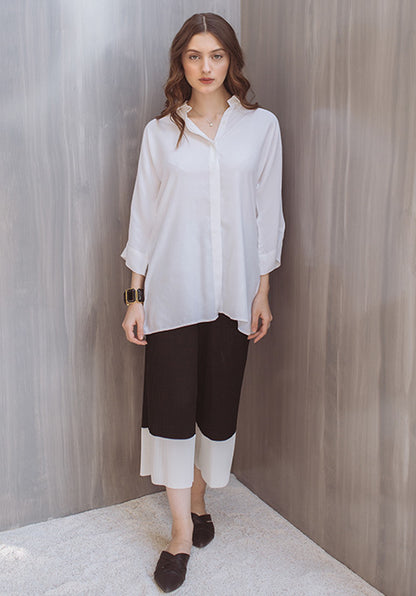 PEARL WHITE SILK SHIRT